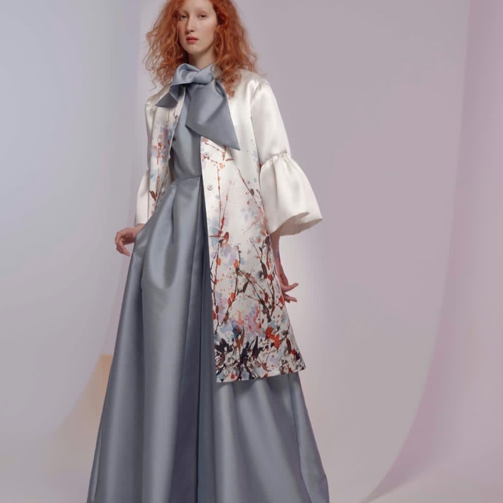 MERCHANT ARCHIVE White Floral Duster Coat 12